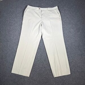 Tommy Bahama Mens 36x34 Beige Silk Cotton Blend Straight Leg Chino Pants